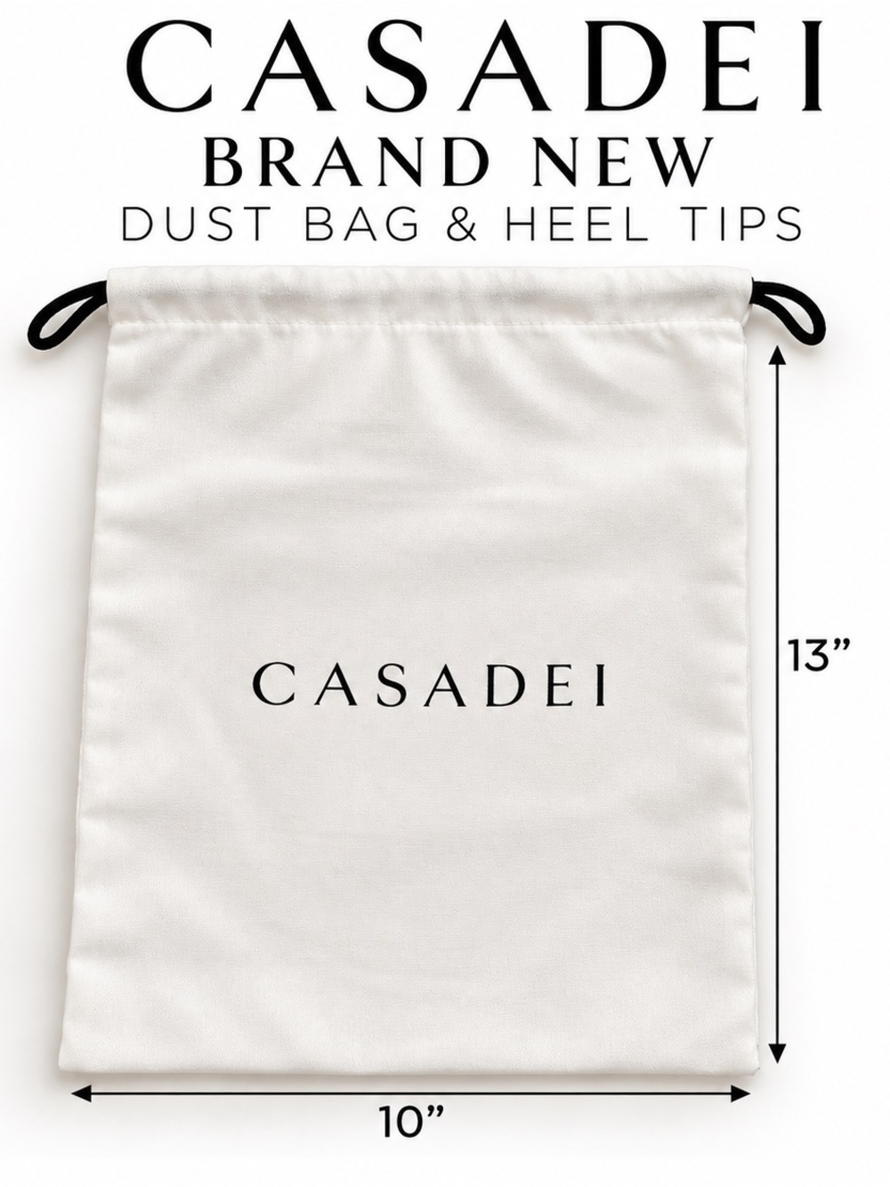 Casadei Brand New Dust Bag + Replacement Heel Tips